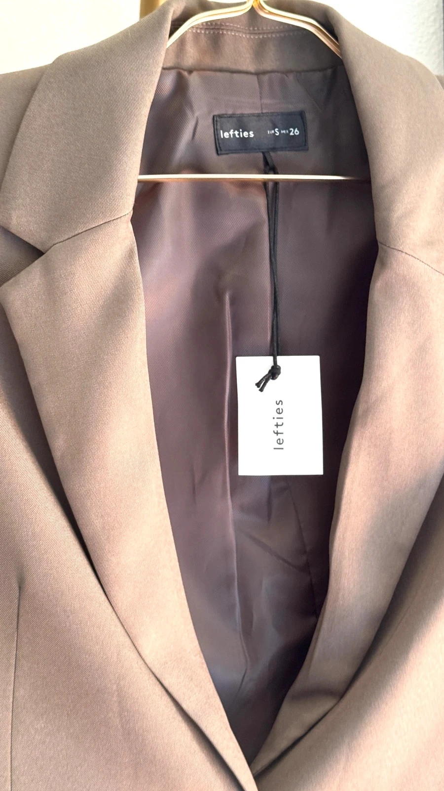 Elegant Brown / Taupe Blazer Lefties • S • TNC48 – photo 2